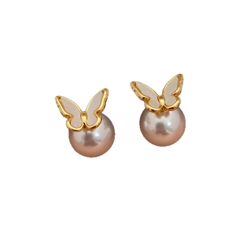 Kate SPADE Natural Shell Butterfly Earrings Metal - Picture 5 of 6